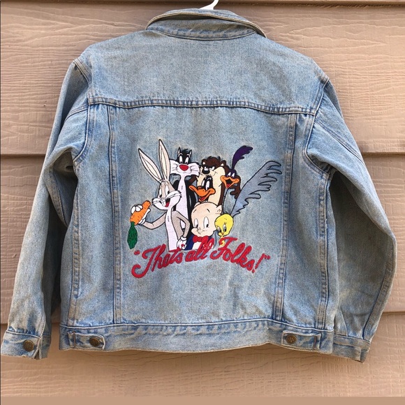 Original Loony Toons Embroidered denim jacket - Picture 1 of 3